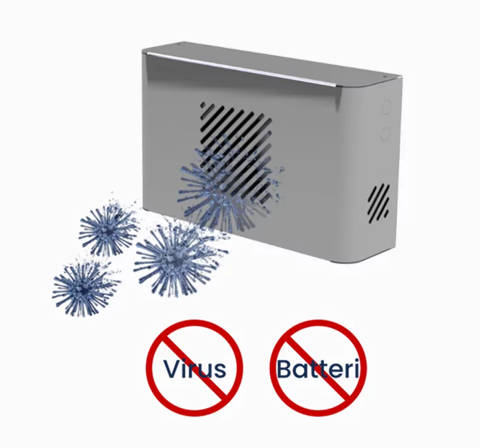Elimina virus y bacterias.